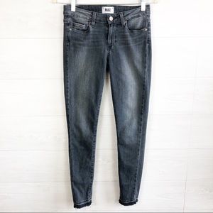 ☀️Paige Women's 27 Gray Raw Hem Verdugo Ankle Jean